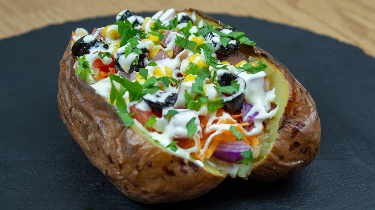 أكلات صحية بالفرن |البطاطس المخبوزة في الفرن
